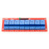 Relay module 8-channel optoisolation - 10A/250VAC contacts - 5V coil - red