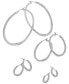 Large Pavé Hoop Earrings, 2.2"