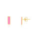 ფოტო #1 პროდუქტის Bubblegum Pink Bar Stud Earrings 14K Gold