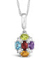 Фото #1 товара Macy's multi-Gemstone (1-5/8 ct. t.w.) Pendant Necklace in Sterling Silver