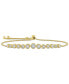 ფოტო #1 პროდუქტის Lab-Created Diamond Graduated Bolo Bracelet (1/5 ct. t.w.) in 14k Gold-Plated Sterling Silver