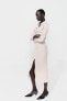 Фото #2 товара Платье миди с драпировкой на поясе ZARA