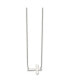 ფოტო #2 პროდუქტის Polished Sideways Cross on a 17 inch Cable Chain Necklace