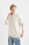 Comfort Fit Kapüşonlu Basic Sweatshirt B4446ax24sp