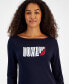 ფოტო #3 პროდუქტის Women's Love Boat Neck Long-Sleeve Sweater