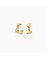 ფოტო #2 პროდუქტის Small Gold Hoop Earrings - Beyla