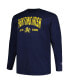 Men's Navy Notre Dame Fighting Irish Big and Tall Arch Long Sleeve T-shirt