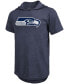 Men's DK Metcalf College Navy Seattle Seahawks Player Name Number Tri-Blend Hoodie T-shirt