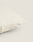 Фото #6 товара Декоративная подушка из хлопка и льна ZARAHOME с вышитой линией