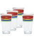 Фото #1 товара Bright Edgeline 16-Ounce Tapered Cooler Glass, Set of 4