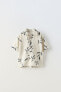Фото #1 товара Рубашка из смесового льна с принтом «листья» ZARA