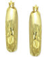 ფოტო #3 პროდუქტის Small Textured Hoop Earrings in 18k Gold-Plated Sterling Silver, 3/4" Created for Macy's