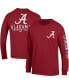 Фото #2 товара Men's Crimson Alabama Crimson Tide Team Stack 3-Hit Long Sleeve T-shirt