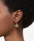 ფოტო #5 პროდუქტის Gold-Tone Color Crystal Clover Charm Hoop Earrings