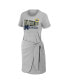 Фото #2 товара Women's Heather Gray Michigan Wolverines Knotted T-shirt Dress