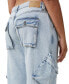 ფოტო #3 პროდუქტის Women's Cargo Super Baggy Leg Jeans