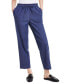 Фото #1 товара Women's Denim Paper-Bag Waist Ankle Pants