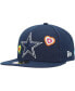 Фото #1 товара Men's Navy Dallas Cowboys Chain Stitch Heart 59FIFTY Fitted Hat