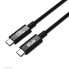 USB кабель Club 3D USB4 Gen3x2 Type-C Bi-Directional 8K60Hz - 40Гбит/c - PD 240W(48V/5A) EPR M/M 1м - USB C - 3x USB C - USB4 Gen 3x2 - Черный - фото #2