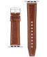Фото #3 товара Honey Brown Smooth Genuine Leather Band Compatible with 42/44/45/Ultra/Ultra 2 Apple Watch
