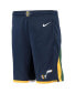 Фото #4 товара Big Boys Navy Utah Jazz 2020/21 Swingman Shorts - Icon Edition