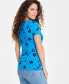 Фото #2 товара Women's Floral Cutout Tee, Created for Macy's