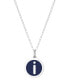 ფოტო #33 პროდუქტის Mini Initial Pendant Necklace in Sterling Silver and Navy Enamel, 16" + 2" Extender