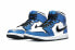 Фото #4 товара Кроссовки женские Nike Air Jordan 1 Mid Signal Blue (Синий, Черно-белый)