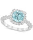 ფოტო #3 პროდუქტის Aquamarine (1-1/4 ct. t.w.) & Diamond (1/2 ct. t.w.) Bridal Set in 14k White Gold