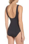 Фото #2 товара Tommy Bahama 170518 Womens Swimwear One-Piece V-Neck Solid Black Size 8