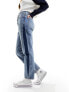 Фото #1 товара Levi's 501 crop straight fit jean in blue with side stripe