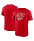 Фото #1 товара Men's Red Kansas City Chiefs 2023 AFC Champions Iconic T-shirt