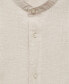 Фото #6 товара Men's Linen Mao Collar Shirt