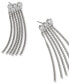 Фото #2 товара Cubic Zirconia Fringe Statement Earrings, Created for Macy's