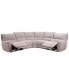 Фото #1 товара Deklyn 116" 5-Pc. Zero Gravity Fabric Sectional with 2 Power Recliners, Created for Macy's