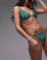 Фото #4 товара Topshop meadow floral tie side bikini bottoms in green