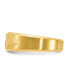 Stainless Steel Yellow plated Diamond-cut Cross 8mm Band Ring