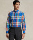 Фото #1 товара Men's Classic-Fit Plaid Oxford Shirt