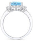 ფოტო #3 პროდუქტის Amethyst (2-1/2 ct. t.w.) & Lab-Grown White Sapphire (5/8 ct. t.w.) Pear Halo Ring in 14k Gold-Plated Sterling Silver (Also in Blue Topaz)