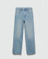 Women's Mid-Rise Straight Jeans Голубой, 8 - фото #4