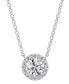 Фото #1 товара De Beers Forevermark diamond Halo Pendant Necklace (3/4 ct. t.w.) in 14k White Gold, 16" + 2" extender