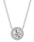 Фото #1 товара Diamond Halo Pendant Necklace (3/4 ct. t.w.) in 14k White Gold, 16" + 2" extender