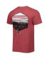 Фото #4 товара Men's Crimson Saint Joseph's Hawks Landscape Shield T-shirt