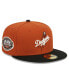 Фото #1 товара Men's Orange, Black Los Angeles Dodgers 59FIFTY Fitted Hat