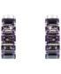 ფოტო #3 პროდუქტის EFFY® Amethyst Small Hoop Earrings (3-1/3 ct. t.w.) in Sterling Silver, 0.57"