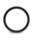 Black Zirconium White Antler Inlay Wedding Band Ring