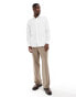 ASOS DESIGN regular royal oxford shirt with double cuff in white