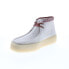 Фото #7 товара Clarks Wallabee Cup Boot 26167977 Mens White Suede Lace Up Chukkas Boots