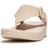 Фото #3 товара FITFLOP Lulu Covered-Buckle Raw-Edge Leather Toe-Thongs Slides