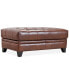 Фото #1 товара CLOSEOUT! Ciarah Leather Storage Ottoman, Created for Macy's